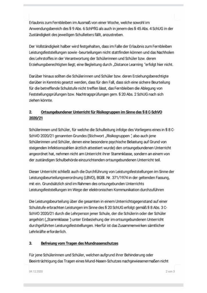 Werden Lehrer durch das BM zum Gesetzesbruch aufgefordert? 3 Jahre Haft? 2