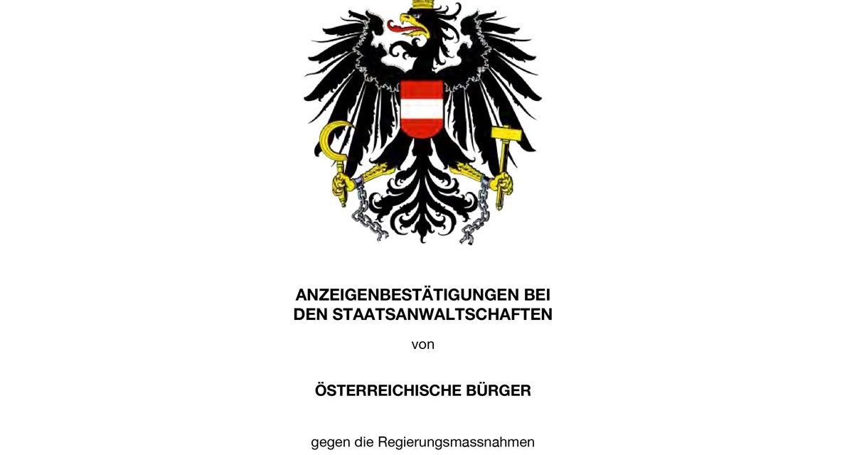 Anzeigenbestätigungen bei den Staatsanwaltschaften