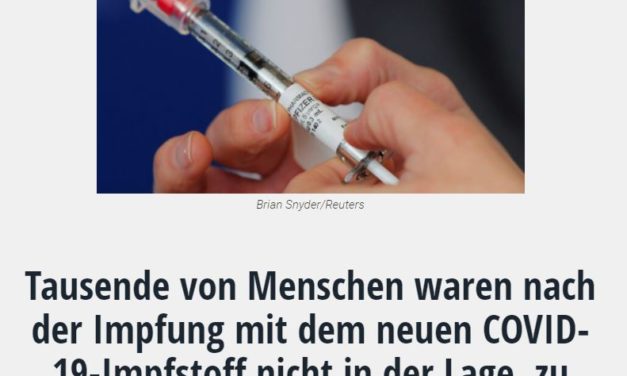 Tausende von Menschen waren nach der Impfung mit dem neuen COVID-19-Impfstoff nicht in der Lage, zu arbeiten