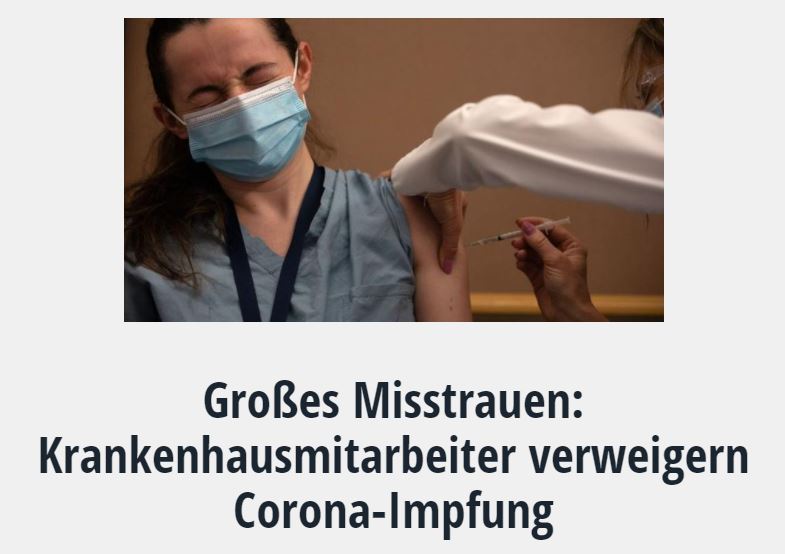 Großes Misstrauen: Krankenhausmitarbeiter verweigern Corona-Impfung