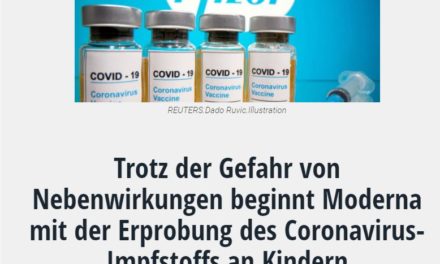 Trotz der Gefahr von Nebenwirkungen beginnt Moderna mit der Erprobung des Coronavirus-Impfstoffs an Kindern