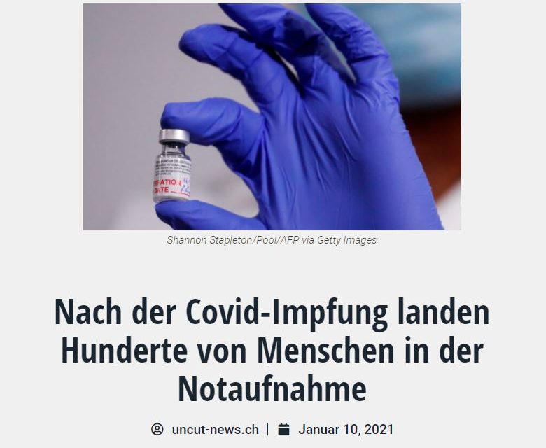 Nach der Covid-Impfung landen Hunderte von Menschen in der Notaufnahme