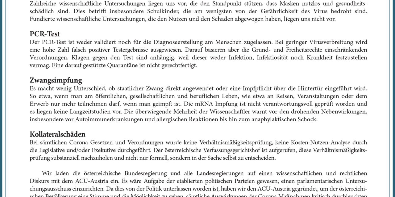 Offener Brief von Kritikern der Corona-Maßnahmen-Politik verursacht Aufschrei