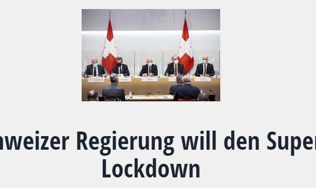 Schweizer Regierung will den Super-Lockdown