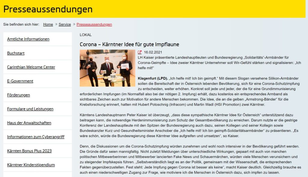 Peter Kaiser will Corona Armband für Geimpfte 1