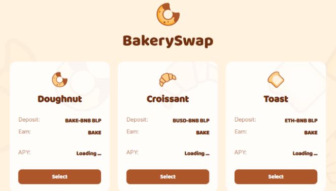 BakerySwap ist ein Uniswap-Klon, der AMM-Services (Orderbook-less Automated Market Maker) und NFT-Handel ermöglicht.