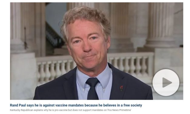 US-Senator Rand Paul ruft im TV zum Widerstand gegen die COVID-Tyrannei