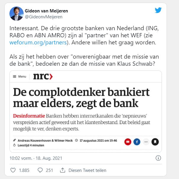 In Holland werden nun die Bankkonten von Impfskeptiker gesperrt 1