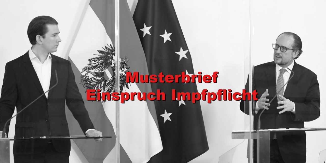 Musterbrief Einspruch Impfpflicht