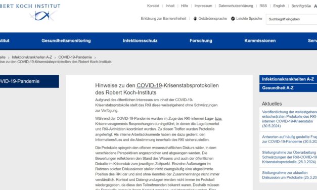 Hinweise zu den COVID-19-Krisenstabsprotokollen des Robert Koch-Instituts